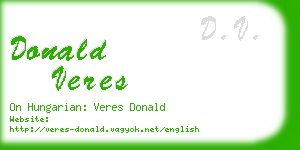 donald veres business card